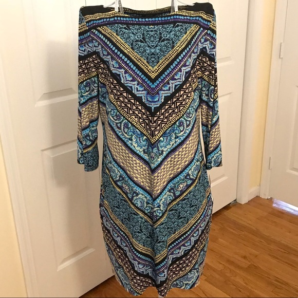 Apt. 9 Dresses & Skirts - Boatneck Slimming-Print Dress by Apt. 9